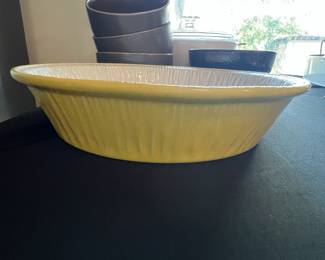 Crate Barrel Yellow Ceramic Baking Dish