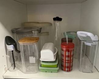 Assorted Kitchenware and Serveware Lot with Food Storage Containers