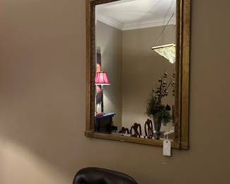 Antique gold gilded mirror 