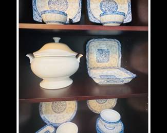 Blue & white dishware