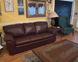 Leather coach located in house 