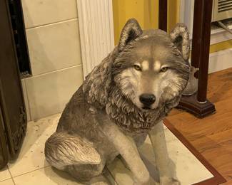 Sandicast Wolf Sculpture, located in house 