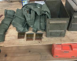 Various calibers of ammunition. Location shop