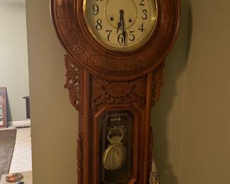 Beautiful vintage wall hung clock. 