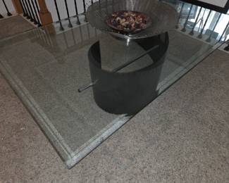 Glass top coffee table