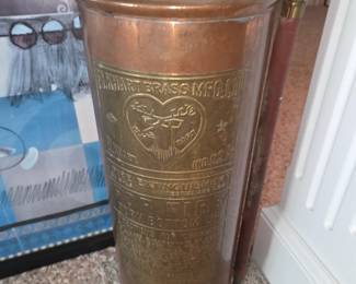 Vintage copper & brass fire extinguisher