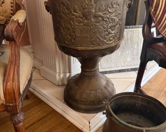 Large old Brass Planter