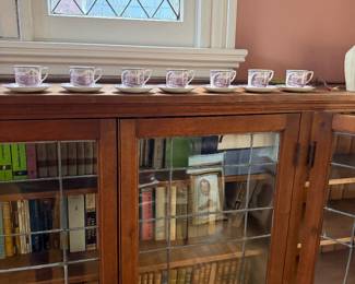 Lavender Colored Demitasse cups and Saucers Johnson Bros. Old Britain Castles