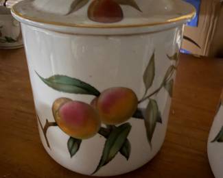 Royal Worcester Cannister Set Evesham Pattern