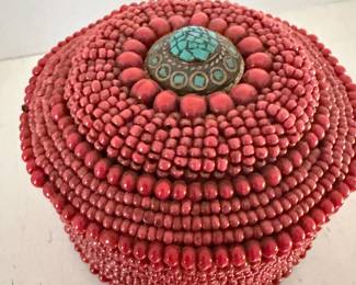 Beaded Covered dish