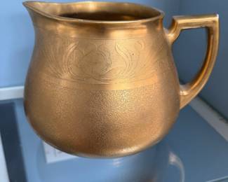 Bavaria Gold Tone Porcelain Pitcher