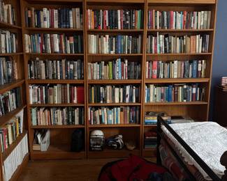 Bookcases and books