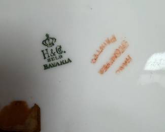 Bavarian Gold Tone Porcelain Pitcher