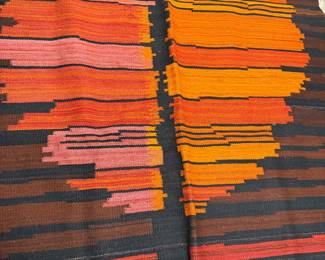 Fabulous Mid Century Carpet, needs a little love GROOVY Maria Janowska