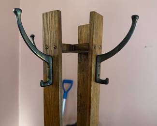 Antique Mission Oak Coat Rack