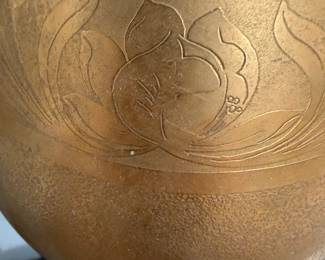 Bavarian Gold Tone Porcelain Pitcher