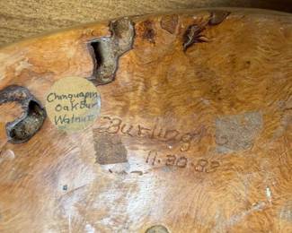 Carved Duck Chinquapin Oakbur Walnut Carved11/30/88