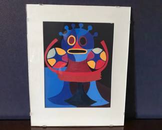 Original Abstract Silkscreen Print Signed 1968 Hardnett