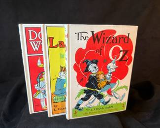 3 Volumes 1956 Wizard of Oz L. Frank Baum, The White Set, Reilly Lee