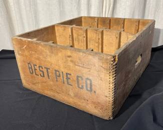 Vintage Best Pie Company Wood Crate