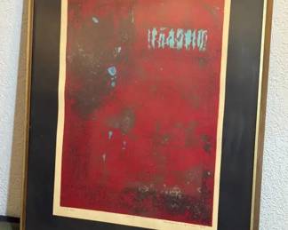 1968 woodblock print by Japanese artist Hiroyuki Tajima