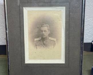 Antique Russian Officer Cabinet Card