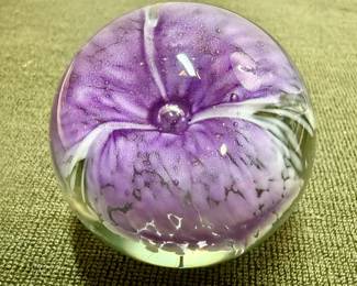 Studio Art Glass Implosion Style Paperweight