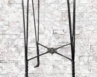 Vintage Wrought Iron Ice Cream Parlor Stool 25 Tall