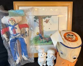 Vintage collectables Tablerite Kid, Winnie The Pooh, Donald Duck Pilsbury
