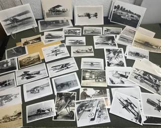 Vintage black and white aviation photographs