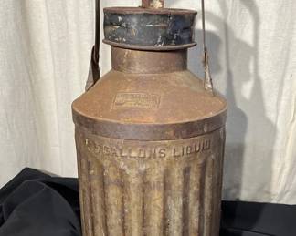 Vintage Ellisco 5 Gallon Oil Can
