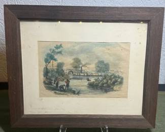 Woodcut illustration titled View of the Town of Marysville, California.