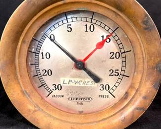 Lonergan Brass Compound Vacuum Pressure Gauge.