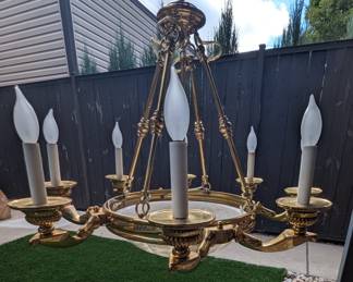 Luxury Brass Chandelier $500 + tax
