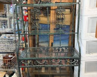 Wire Kitchen Rack - $50 + tax - 74 inches x 35 1/2 inches x depth 18 1/2 inches
