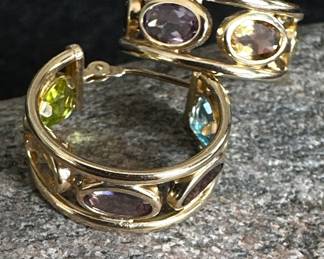 14K & Gemstone Earrings
