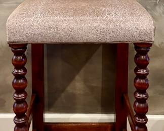 (4) Bar Stools with Barley Twist Legs