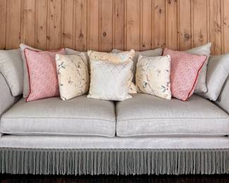 Down Sofa with Fringe