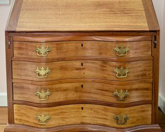 Chippendale Style Drop Leaf Desk with Claw on Ball Feet