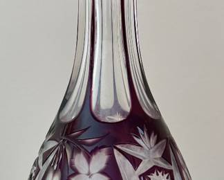 Amethyst Cut-to-Clear Decanter