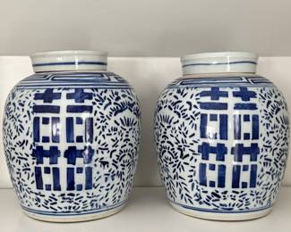 Pair, Vintage Ginger Jars