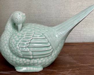 Celadon Bird Decor