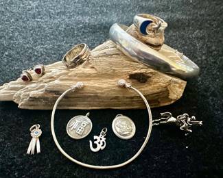 Sterling Silver Charms, Earrings, Bracelets & Pins