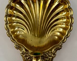 (2) Brass Shell Wall Sconces