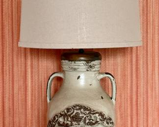 Pair, Stoneware Table Lamps