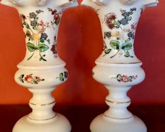 Vintage Milk Glass Vases