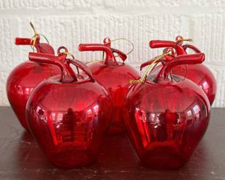 Glass Apple Ornaments