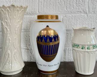 Lenox, Faberage & Belleek Vases
