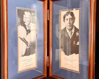 Mae West and Oscar Wilde, Signed, Unauthenticated