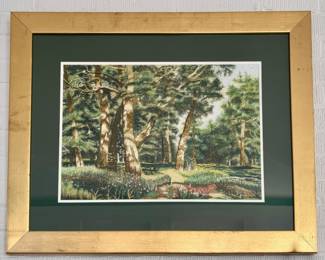 "In the Woods" Chinese Silk Embroidery Artwork